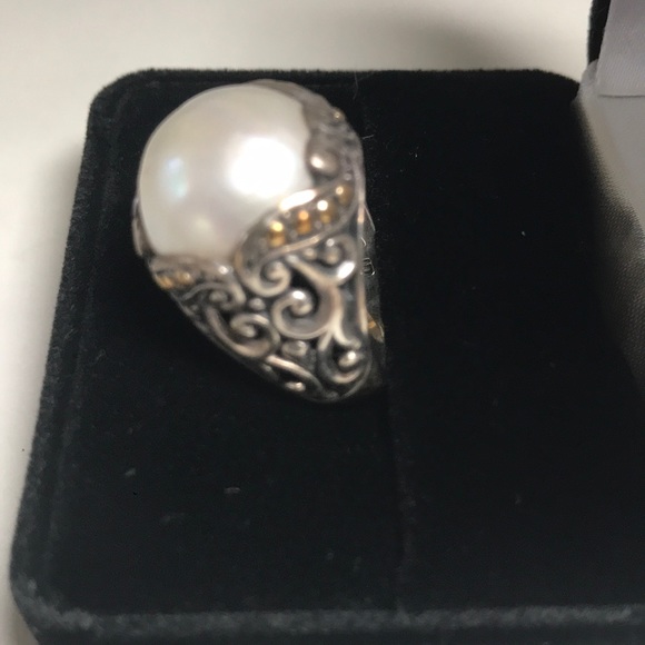 Authentic pearl and sterling silver ring - Picture 4 of 5